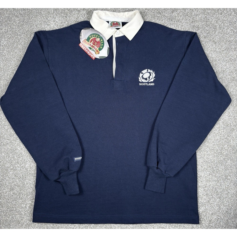Vintage Barbarian Scotland Rugby Shirt XXL NWT Heavyweight Made Canada